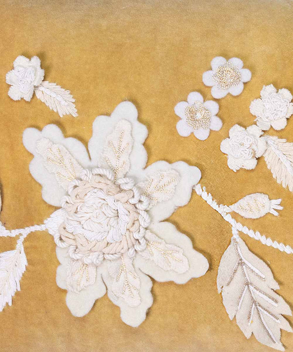 Aurelia Velvet | Hand Embroidered Throw Pillow Cover | 14x24