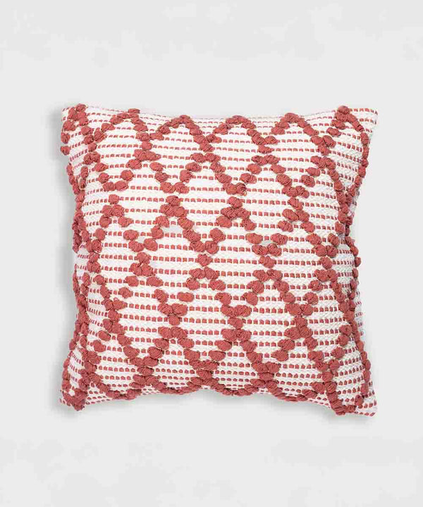 Coussin décoratif Diamond Drop | Ambre rouille | Housse de coussin 100 % coton | 40 x 40 cm