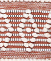 Mira Hand Tufted Bands Geometric Throw Pillow Cover | Rust Amber| 16x16