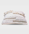 Nordéa Woven Elegance Pillow | 100% Cotton Throw Pillow Cover with Tassels | 16x16
