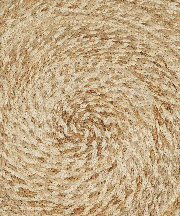 Coconut Swirl Jute Rug | Warm Honey Beige 100% Natural Jute | 48 x 48 inches