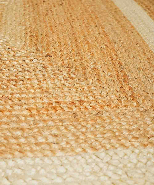 Tapis tressé en jute naturel Ivory Frame | 122 x 183 cm