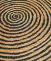 Midnight Swirl Jute Rug – 100% Natural Jute | 40 x 40 inches