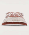 Mira Hand Tufted Bands Geometric Throw Pillow Cover | Rust Amber| 16x16