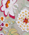 Vintage Botanica | Hand Embroidered Floral Throw Pillow Cover | 20x20