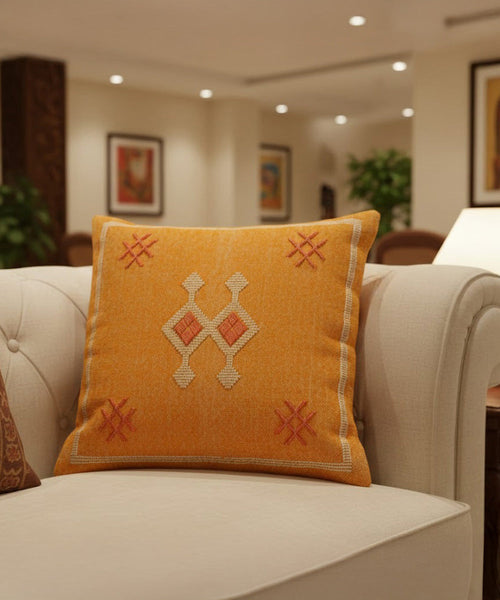 Sunny Side Up Luxe Cotton Throw Pillow Cover – 18x18